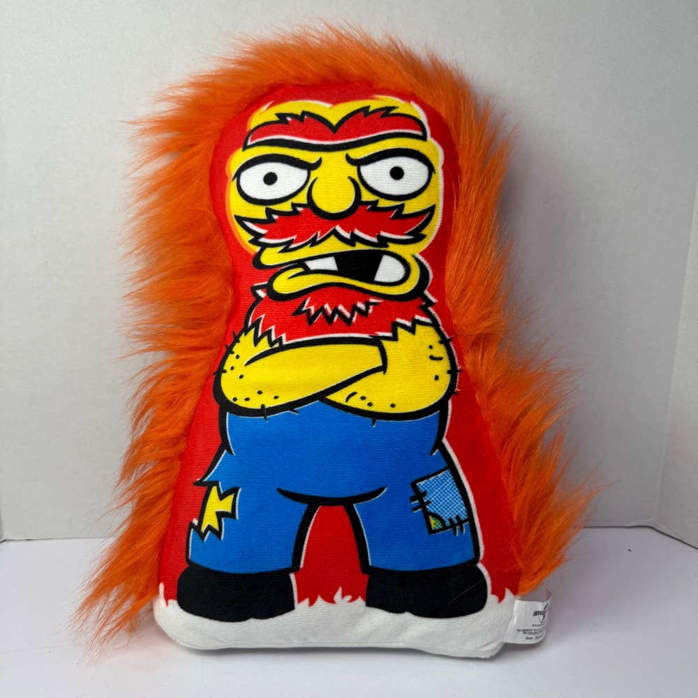 Simpsons Groundskeeper Willie Plush Pillow Universal Studios‎ Matt Groening 14"